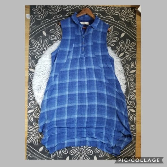 Isabella Sinclair blue plaid pattern dress size XL - Picture 1 of 7
